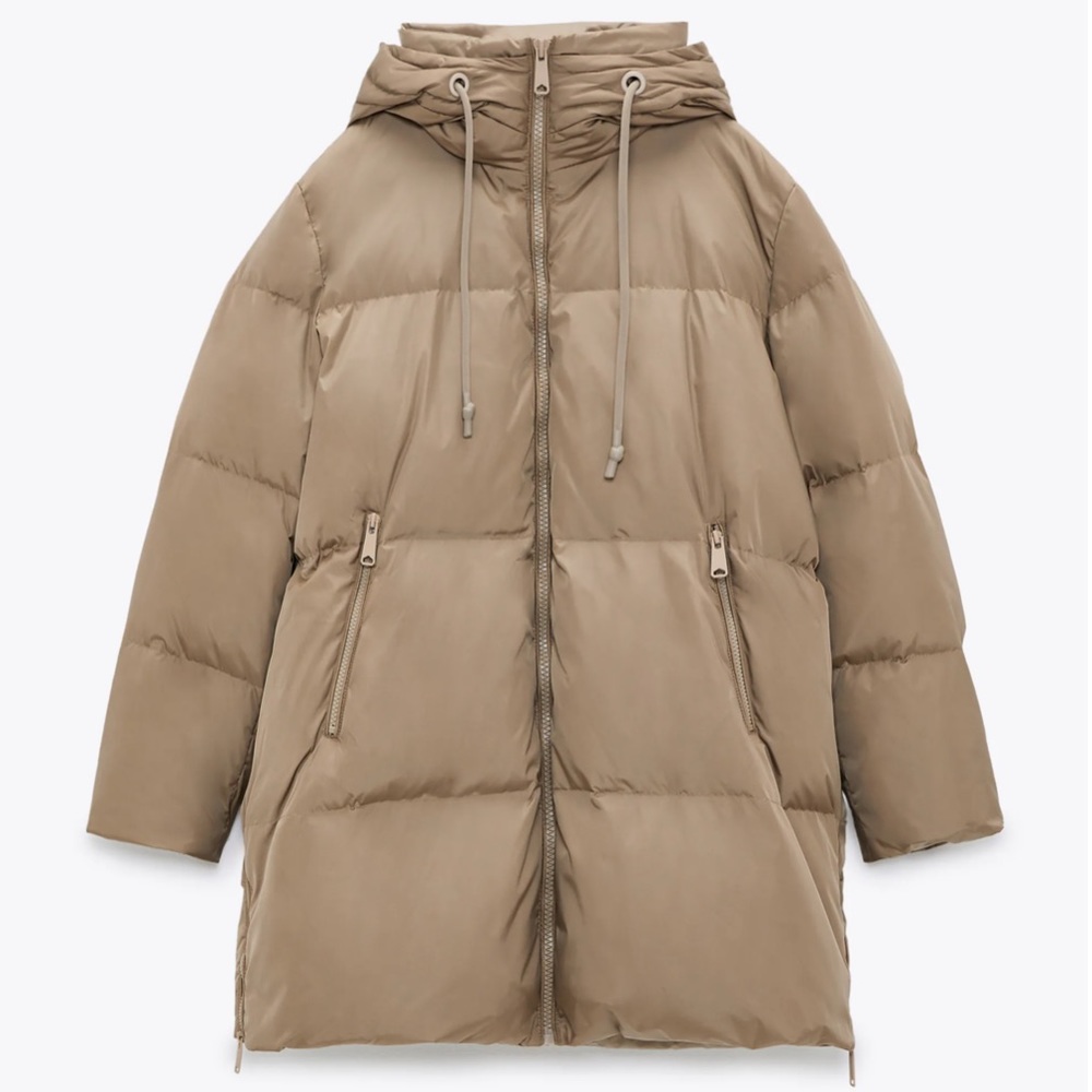 Zara Water and Wind Protection Oversized Down Coat